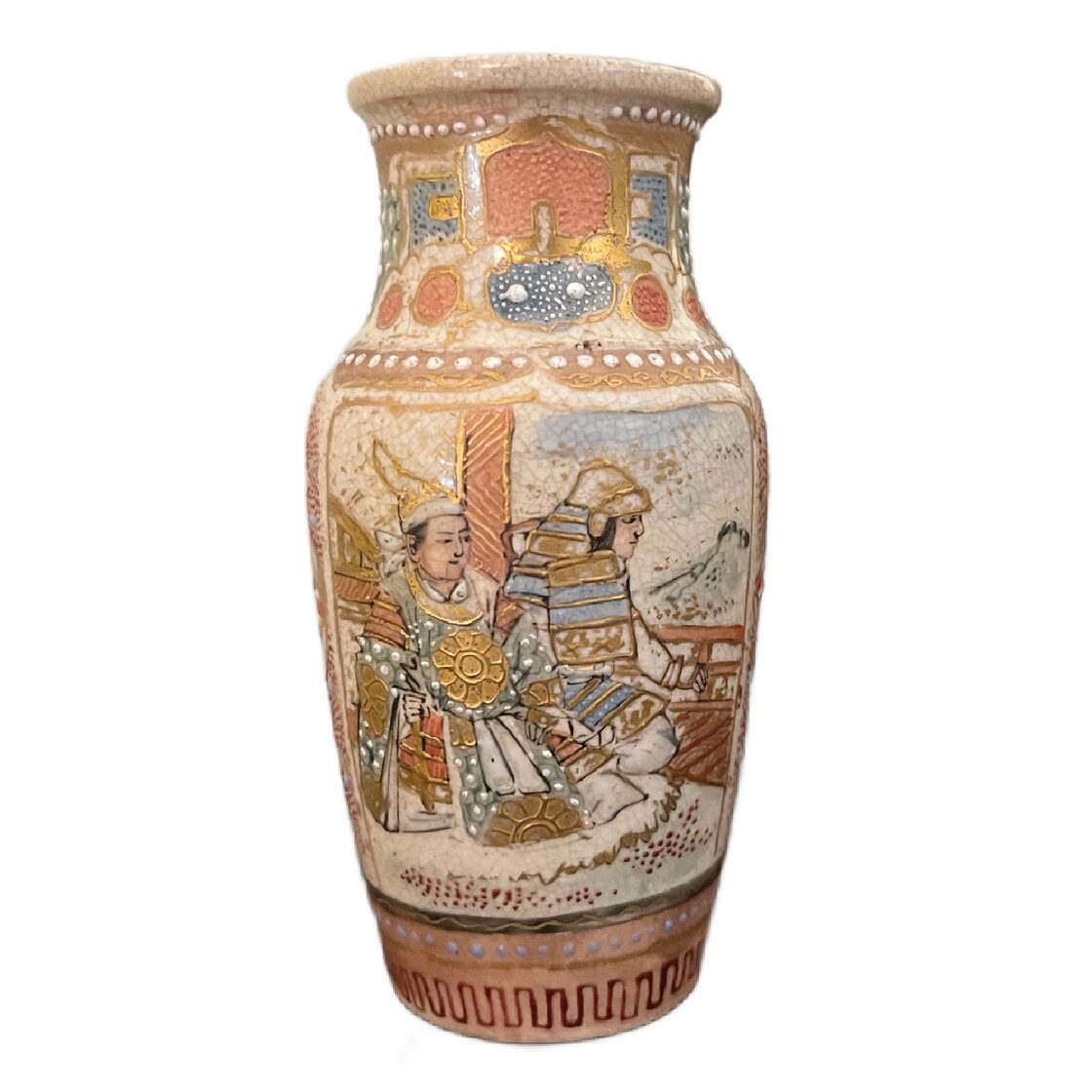 白薩摩飾壺 mini 02】極小サイズ 繊細絵付のミニチュア美術品 直径4cm