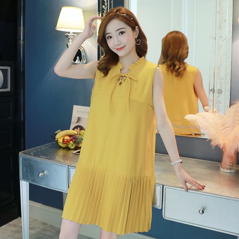 【新作】【送料無料】 2019夏産後女性授乳ドレスノースリーブプリーツジッパーナーシングサンドレスプリーツ母乳育児ドレススウィート 大人ガーリー キュート カジュアル サマー 夏物 AL expec380998643265