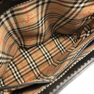 BURBERRY バーバリー ハンドバッグ ブラック ロゴプレート レザー 