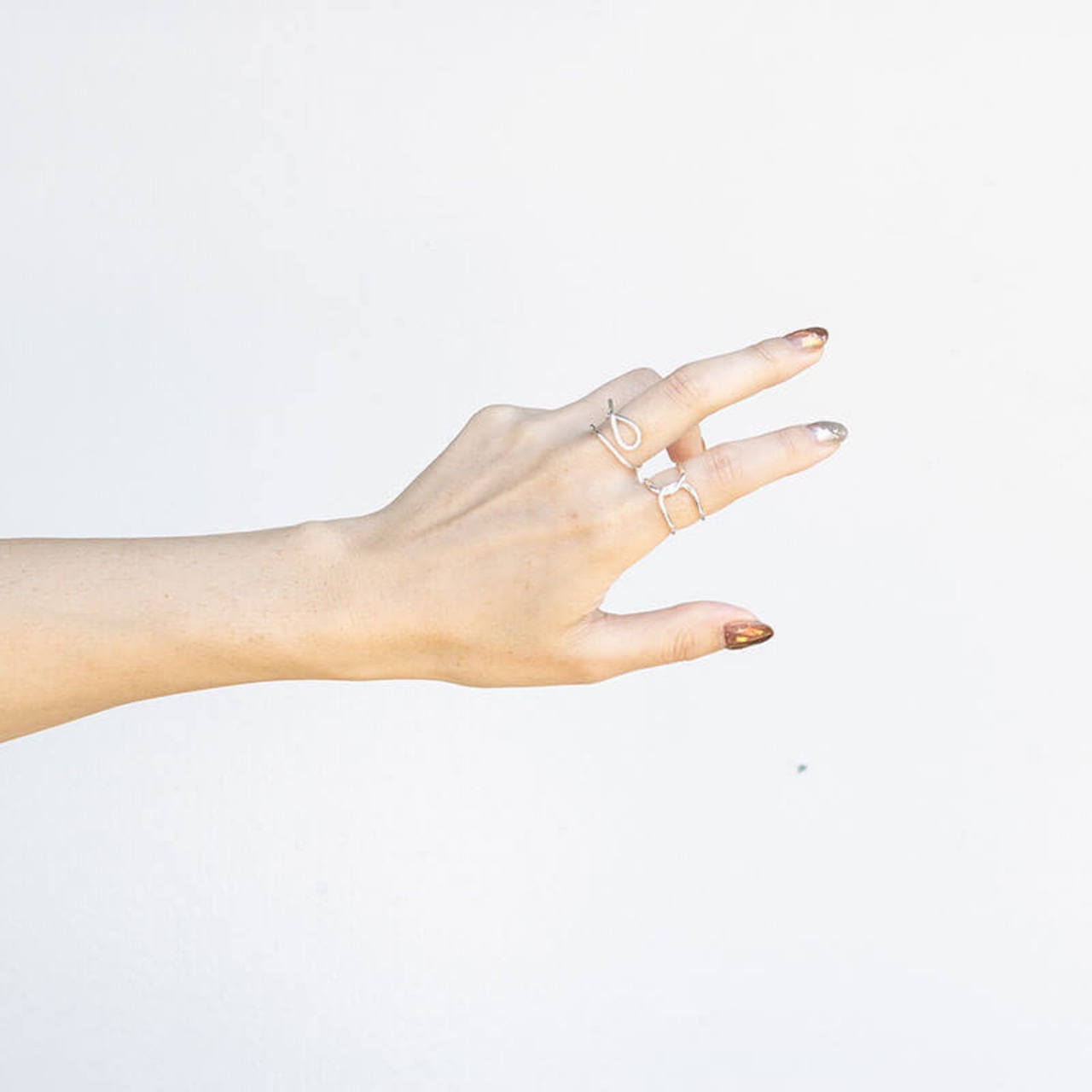 【ネコポス便】シルバー925 thin変形ラインリング (0374)