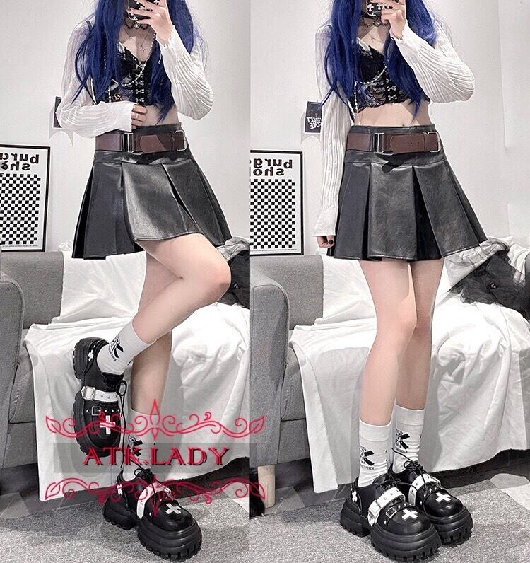 ATK.LADY】l2717 バイカラー ダブルカラー レッド ステッチ