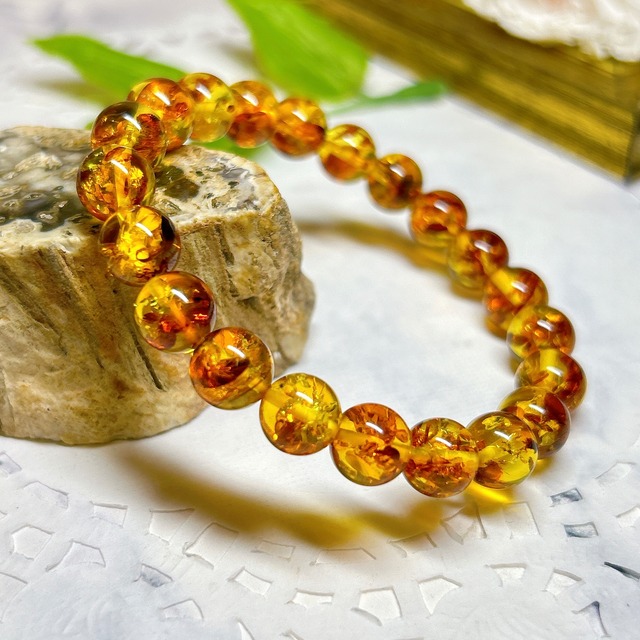 天然】ブルーピーターサイト キャッツアイ効果強 ブレスレット ちょん  