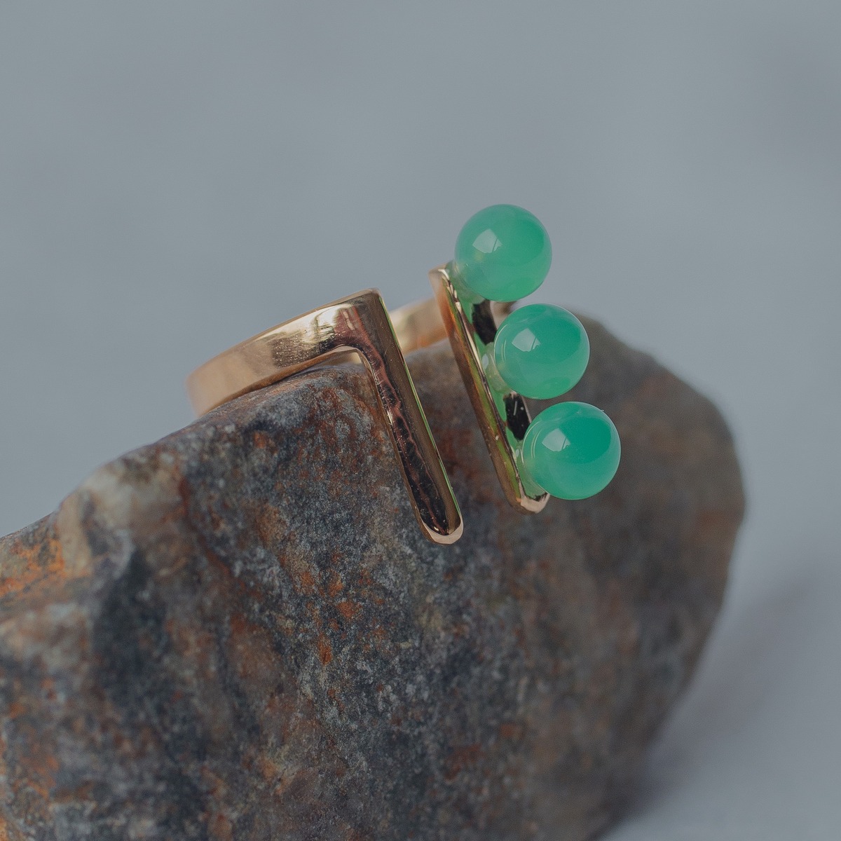 コネクトリングゴールド クリソプレーズ | Nando Jewelry