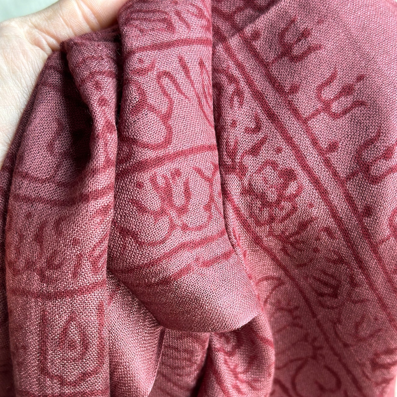 ラムナミ ストール バーガンディ