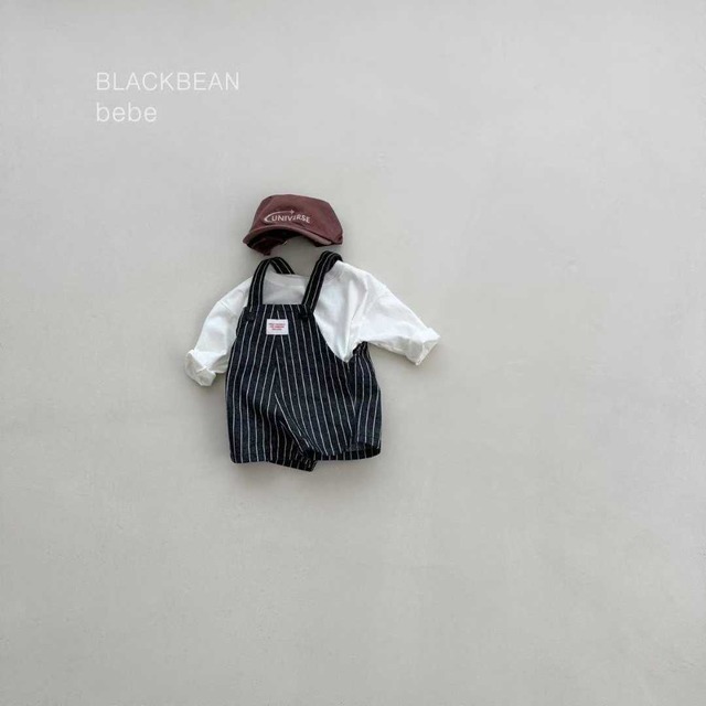 [即納babyS]≪black bean≫kings overall set(baby)1