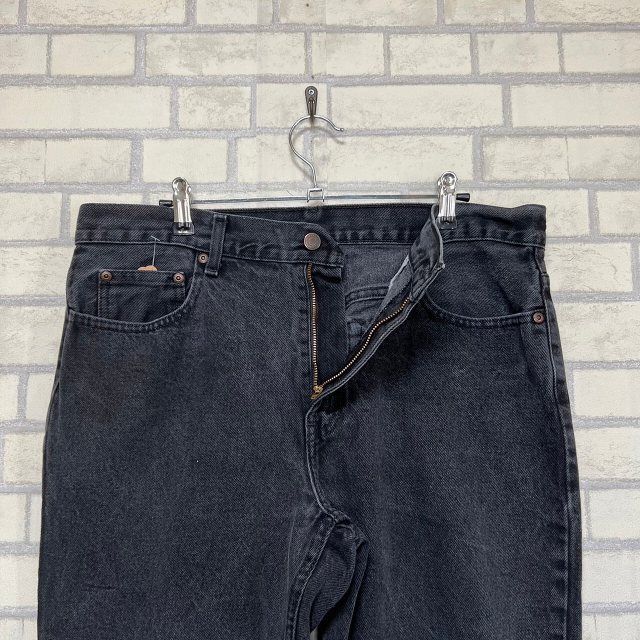 W34×L30】FADED GLORY ブラックデニムパンツ | 古着屋OLDGREEN