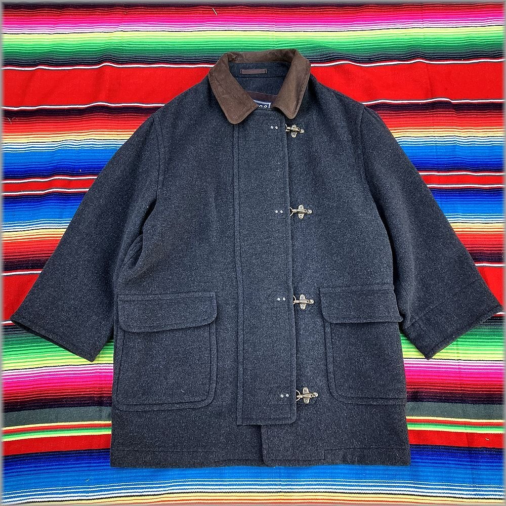 ☆RODRIGO CLASSIC SPORTSWEAR ウールコート イタリア製 レザー襟 size