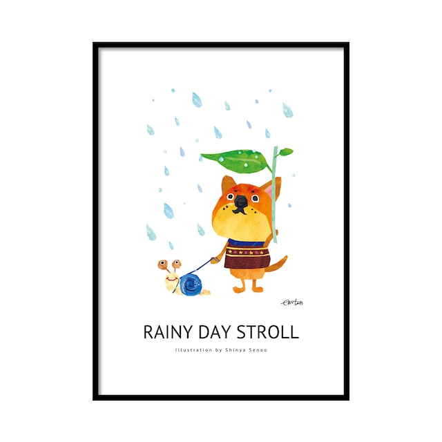 ポスター　A2サイズ(42cm×59.4cm)　『RAINY DAY STROLL』