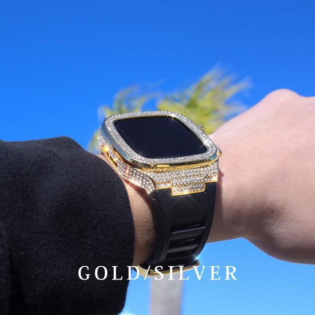 【44/45mm】Iced Out Premium Stone Apple Watch Case