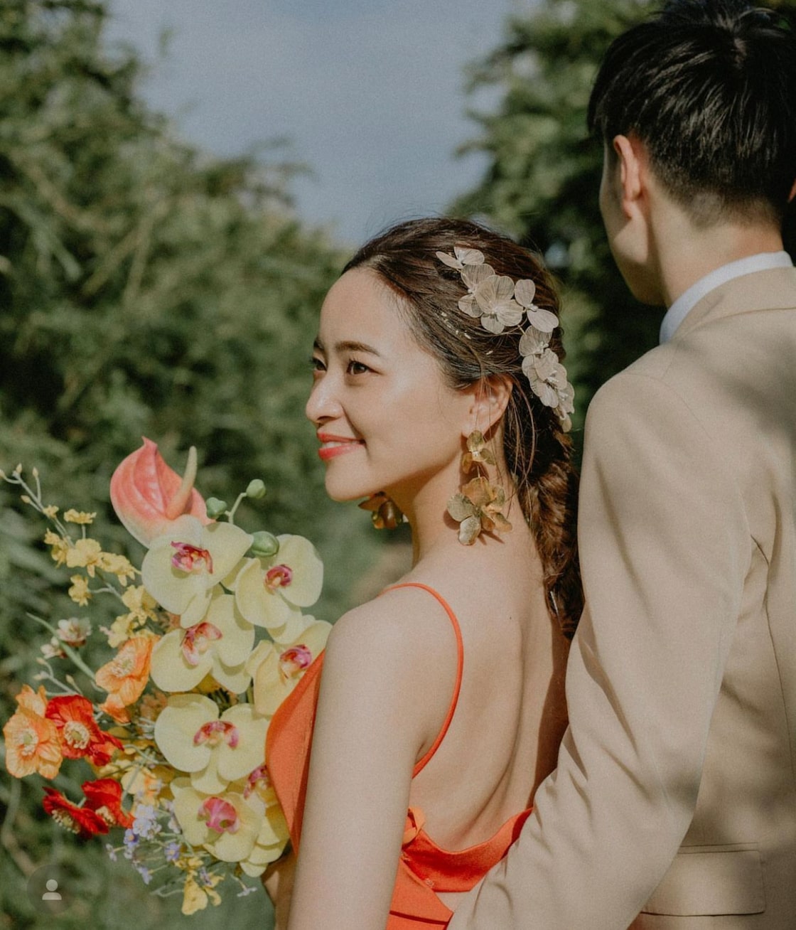 カラードレス オレンジ テラコッタ ウェディングドレス | Pay ID 