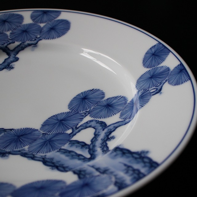 平戸松図　25リムプレート