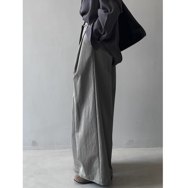 【ウエストドレープワイドパンツ】P00738