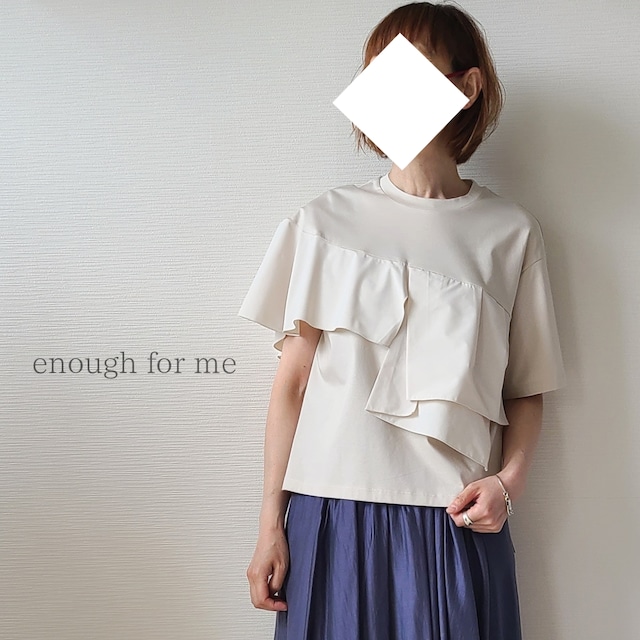 【enough for me】切替フリルT(24087)