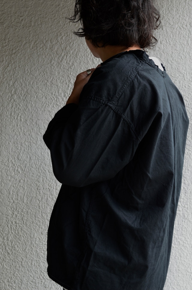 VENTITANK PROJECT EURO SWEDISH ARMY 1970's COSTOM REMADE SURGICAL HANTEN SHIRT DYED BLACK DEAD STOCK スウェーデン サージカルハンテンシャツ