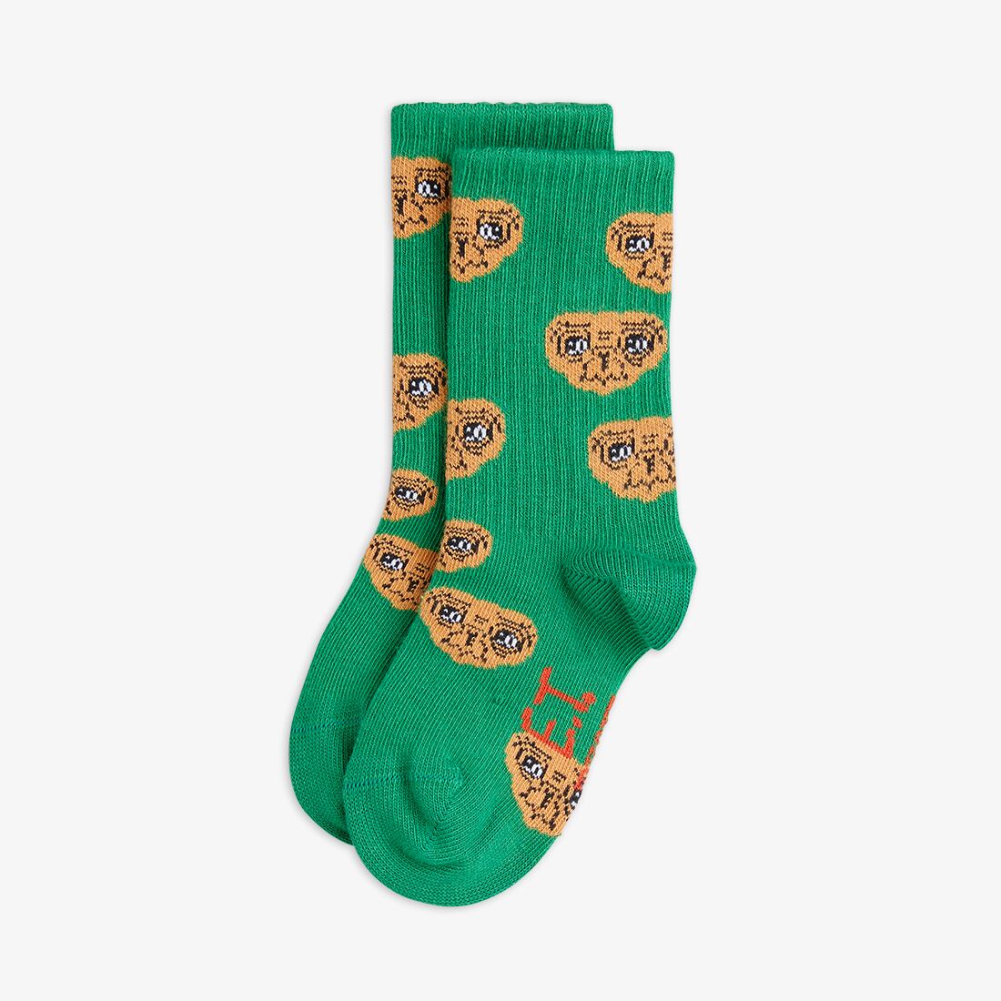 26SS pre】minirodini(ミニロディーニ)E.T. 1-pack socks green(20-23