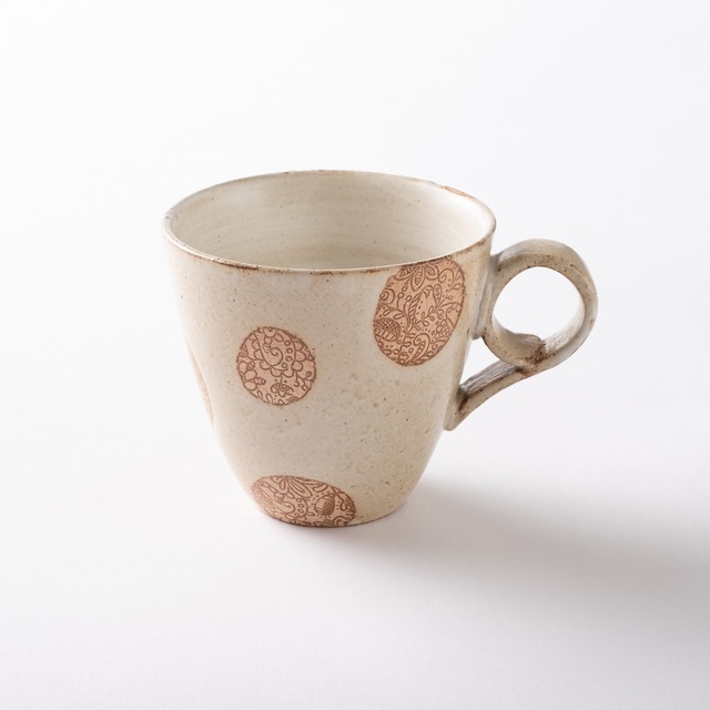 マグカップ SARASA 白 アイボリー 軽い 陶器 コーヒーカップ 珈琲 美濃焼 日本製 こだわり 大人 おしゃれ オシャレ シック カッコイイ かっこいい 粋 プレゼント お祝い 贈り物 誕生日 父の日 母の日 伝統模様 さらさ