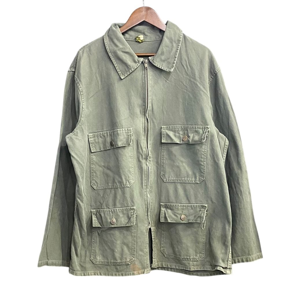 80s~ ORVIS オービス USA製 オリーブ ナイロン フィッシングベスト 80s ORVIS オービス フィッシングベスト 刺繍ロゴ オリーブ XLサイズ