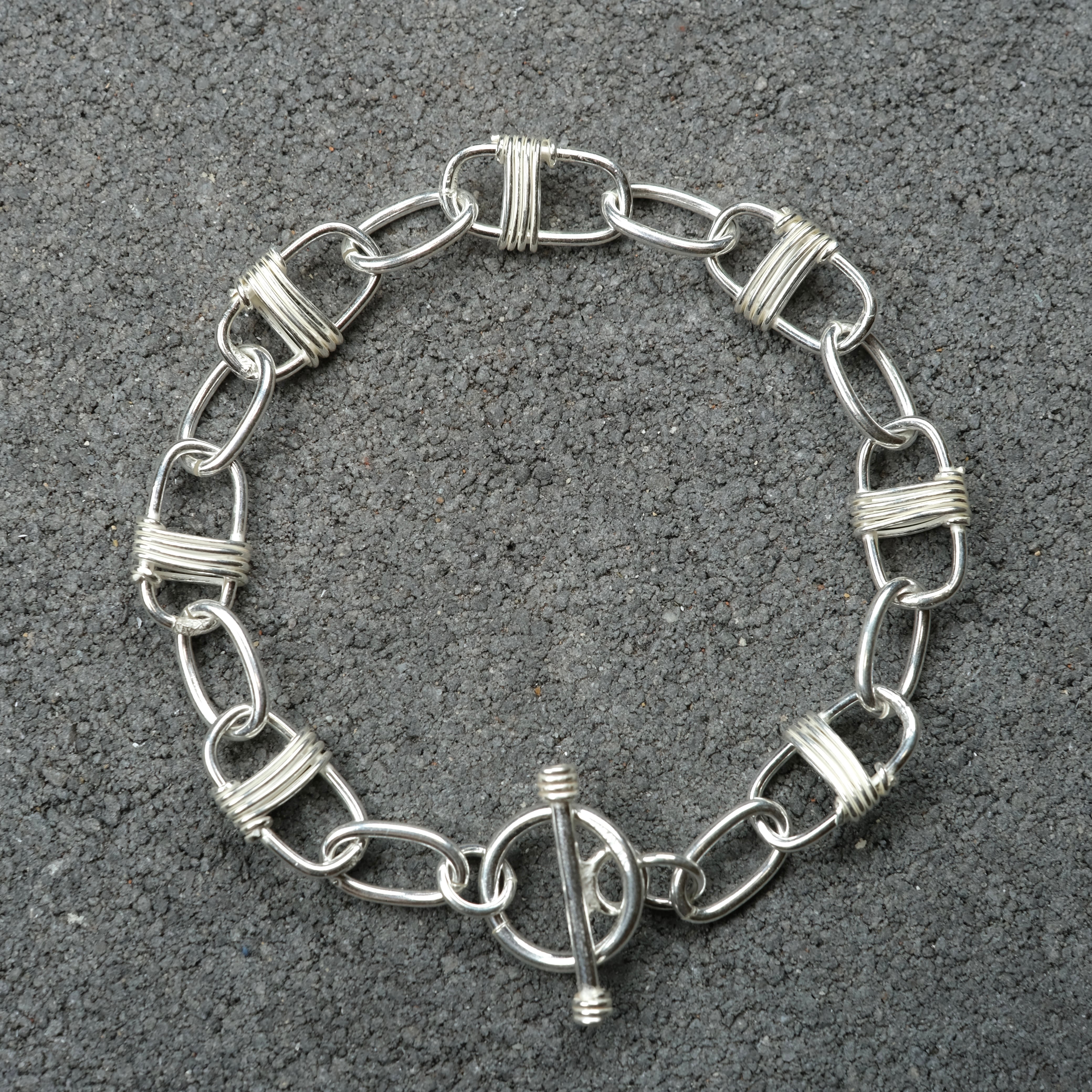 メキシコ タスコ製 シルバー925 Silver アンカーデザインブレスレット/軽研磨仕上げ