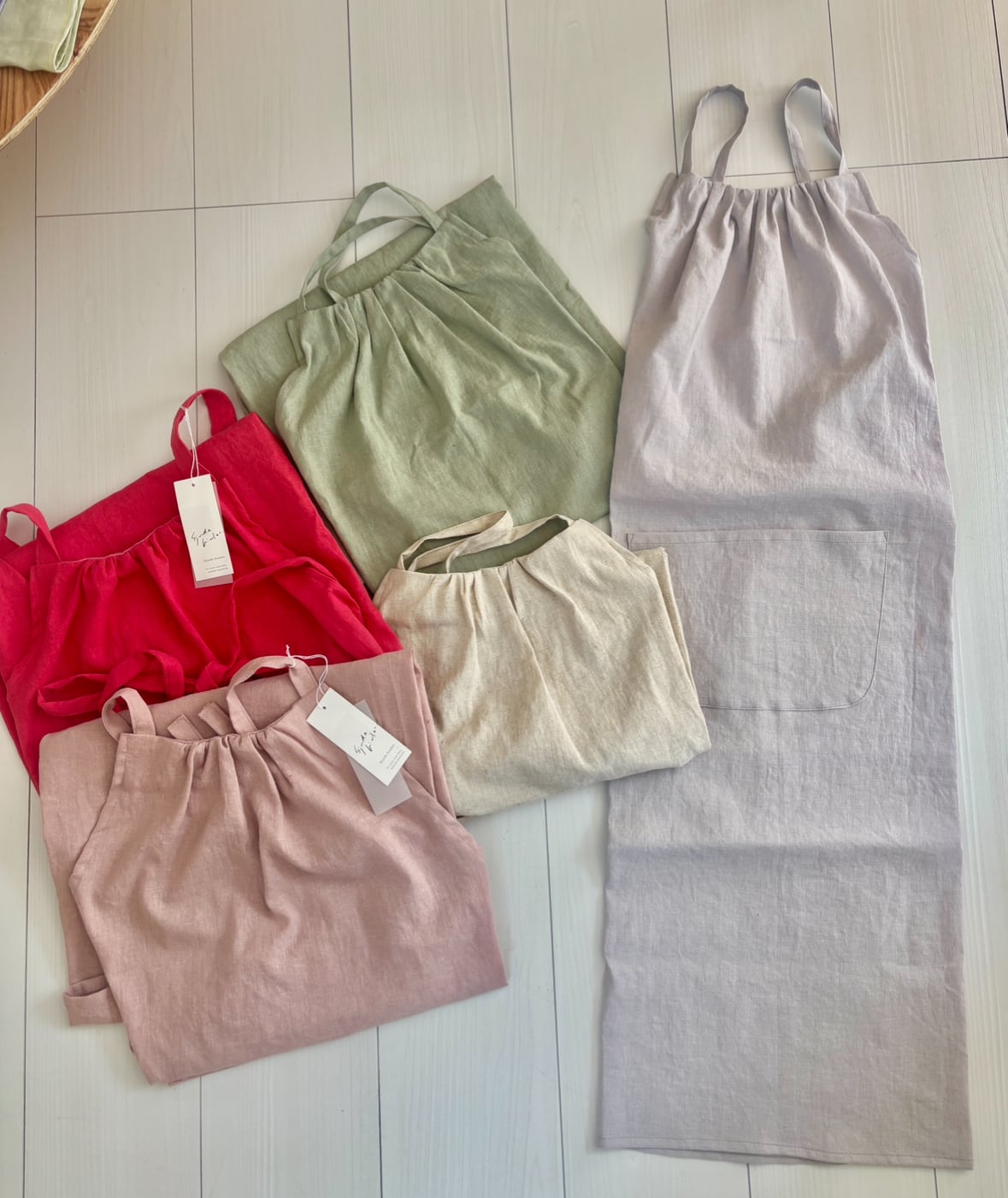 【受注製作】チェストギャザーエプロン/ choice color