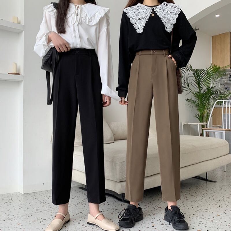 スプリングオータムカジュアルパンツ サマー薄手ハイウェストウェストルーズワイドレッグ 春物 夏物 秋物 ワイドパンツ 1号婦人68725540302