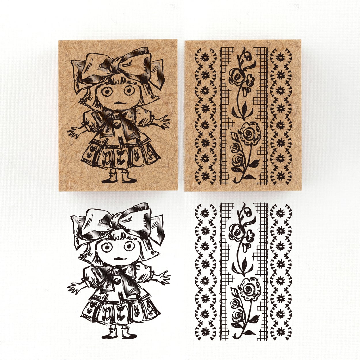 4/15 12:00~販売『リボンの精霊』物に宿る精霊オブジャニマ達のスタンプ 幸福の精霊シリーズ　26×34mm