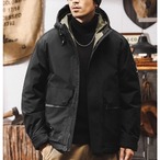 Zip-Up Long Sleeve Patch Pocket Hip-Length Jacket ◇2color H0932