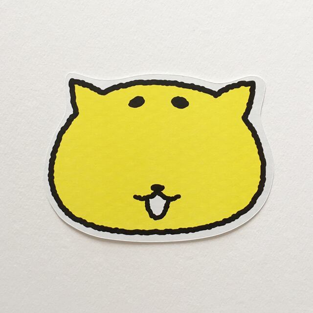 顔に好きなことを書けるネコ型ポストカード_すぐねこポストカード