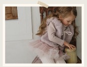 韓国子供服 / 26winter / puella FLO / バレエワンピース / キッズ / 冬服 *90~140*
