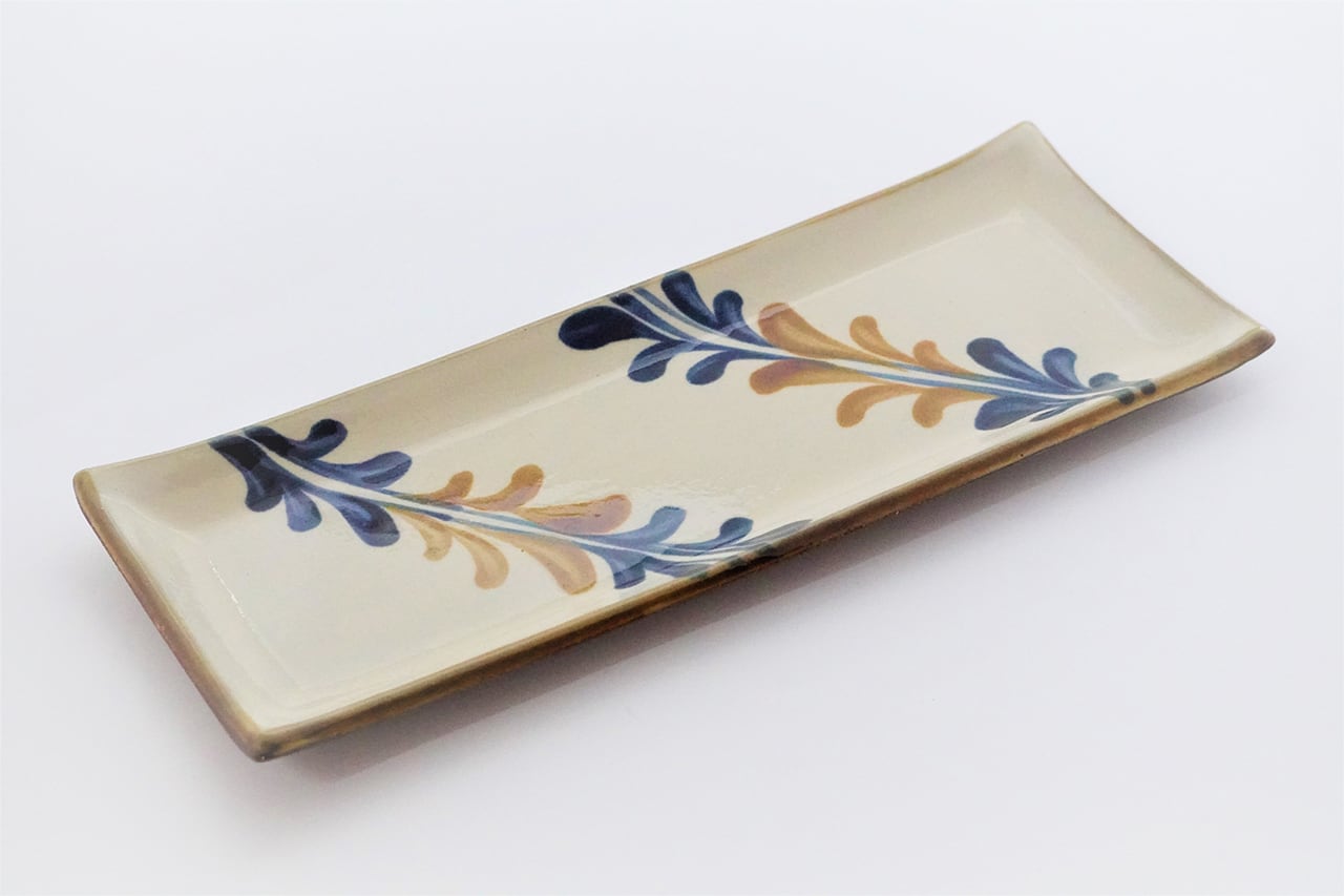 龍峰窯★味楽染付長角皿揃★焼き魚皿★刺身皿★サンマ皿★ポワソン皿★5枚組 龍峰窯味楽染付長角皿揃焼き魚皿刺身皿サンマ