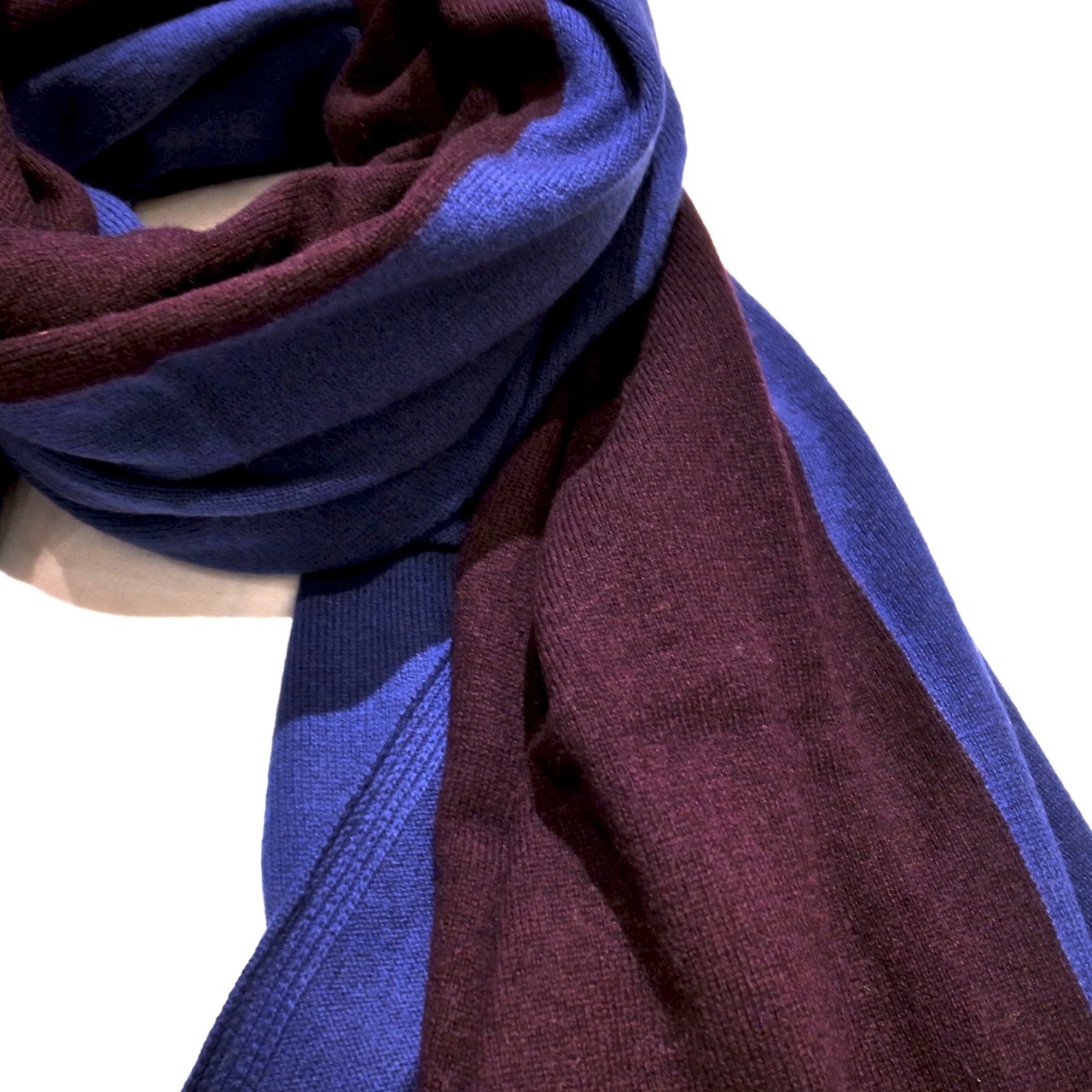 MAISON CARRÉE BI‐COLOR STOLE MIDNIGHT BLUE × VIOLET