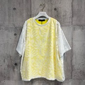 MXC147TEB 部分シアーオーバーTシャツ