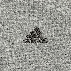 【adidas】ジップアップパーカー ワンポイントロゴ 刺繍ロゴ スウェット フーディー hoodie 2XL ビッグサイズ フルジップ アディダス us古着