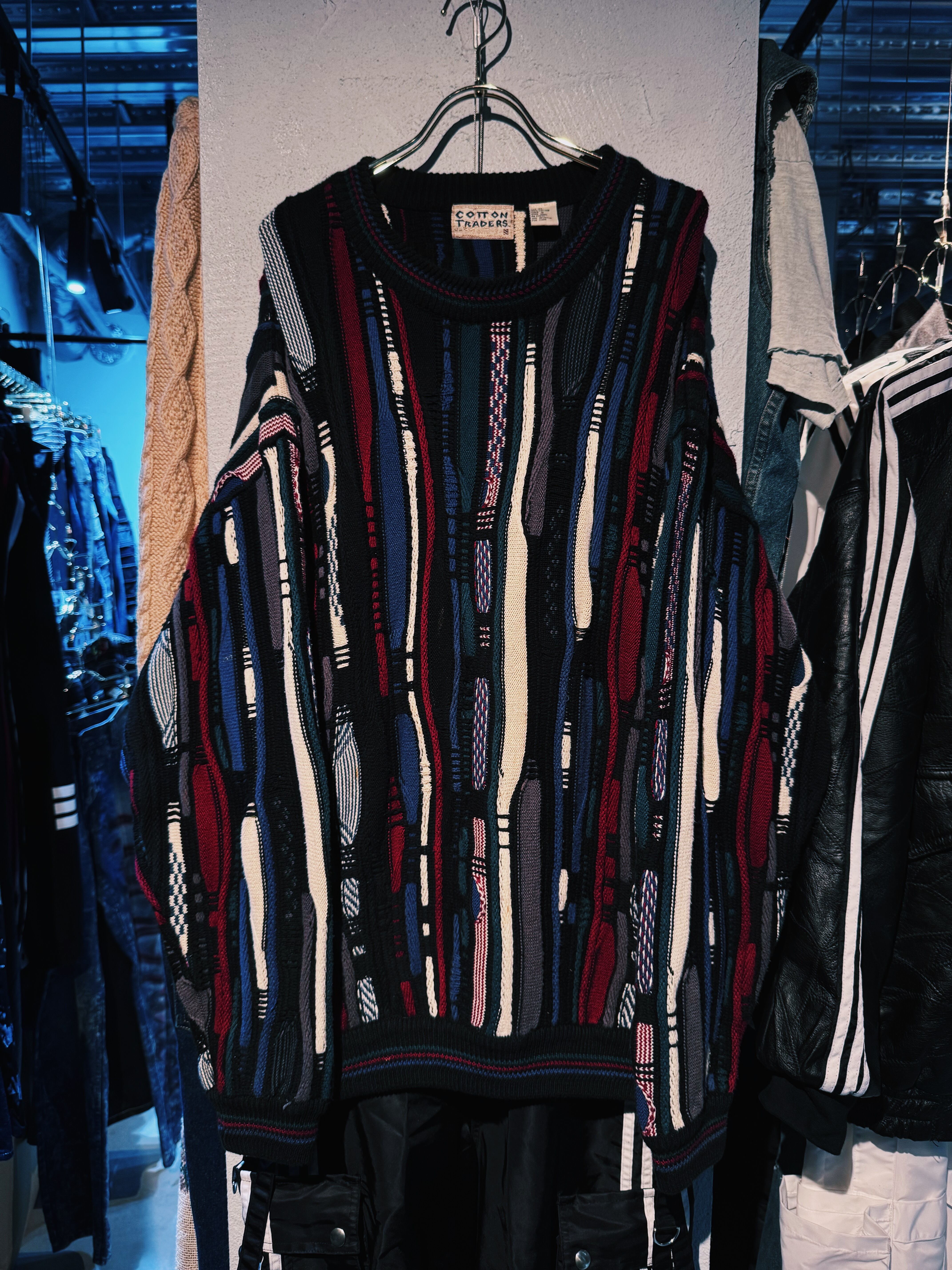 【D4C】Euro vintage mulch color 3D design knit pullover