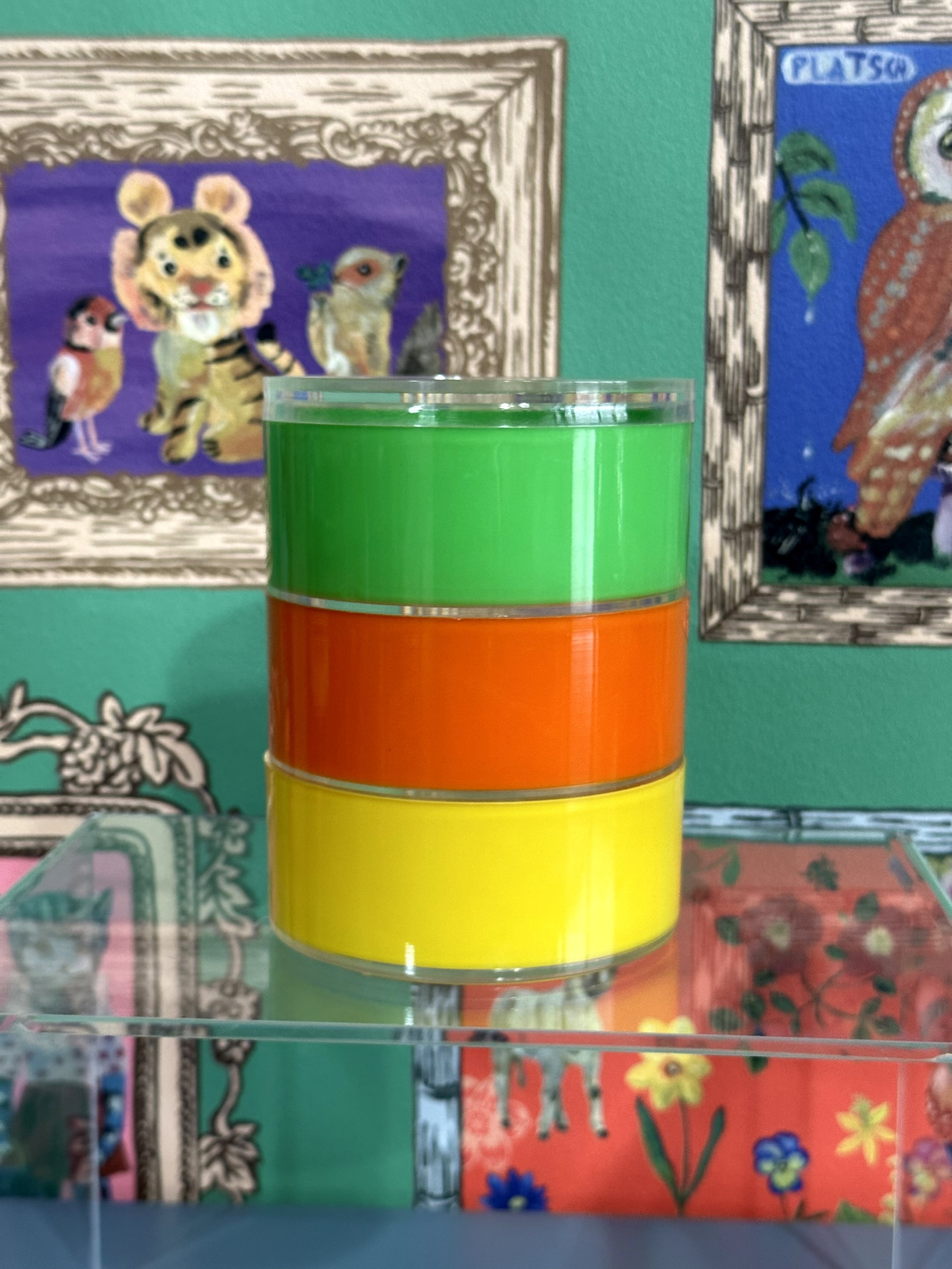 スペースエイジ 3段キャニスター アクセサリーポット 小物入れ スペースエイジ 3段キャニスター アクセサリーポット 小物入れ