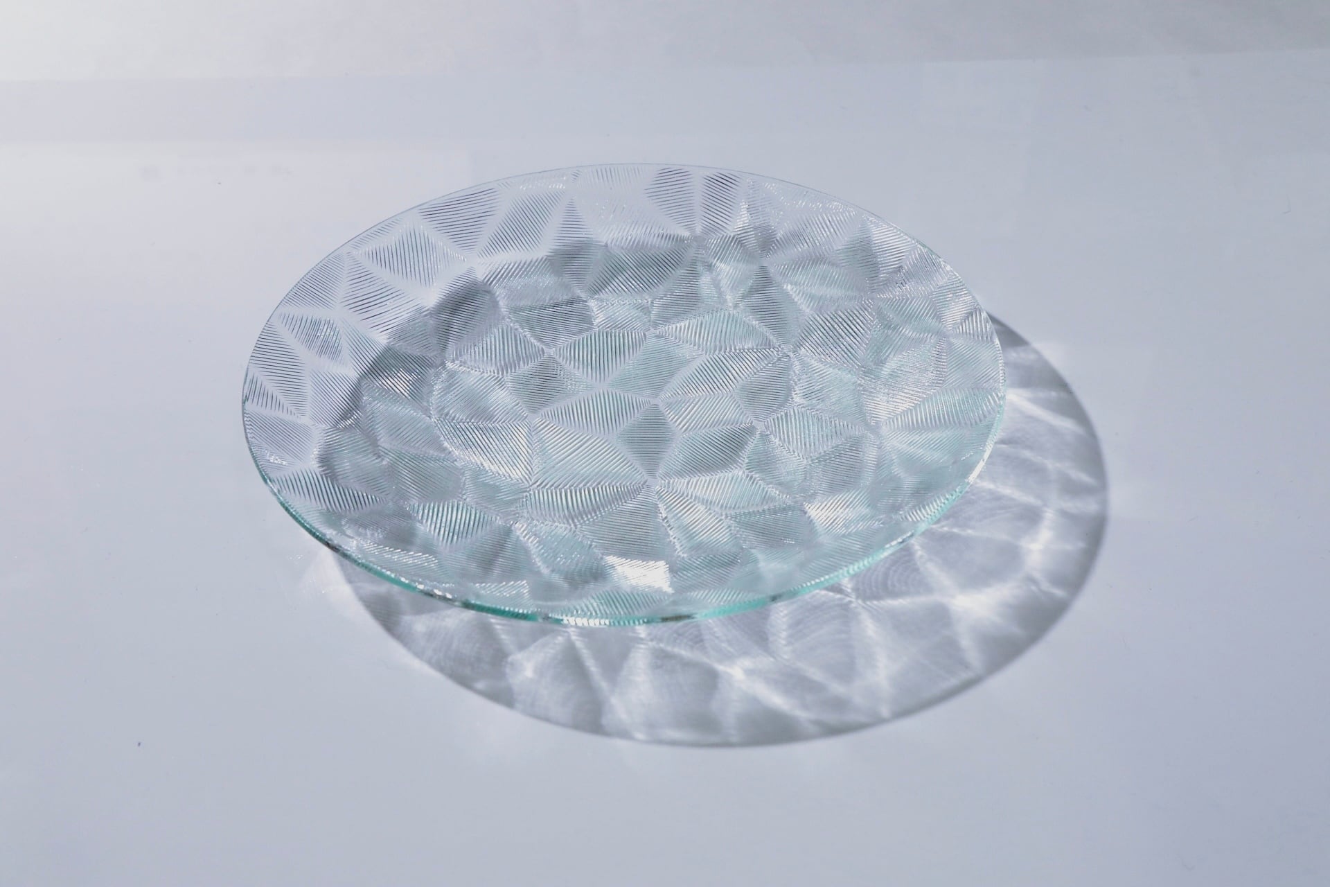 昭和型ガラス「きらら」 皿 円形 大(Φ180mm)