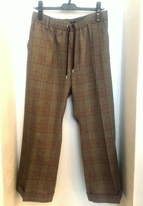 Glen Check Baggy Trousers　Beige