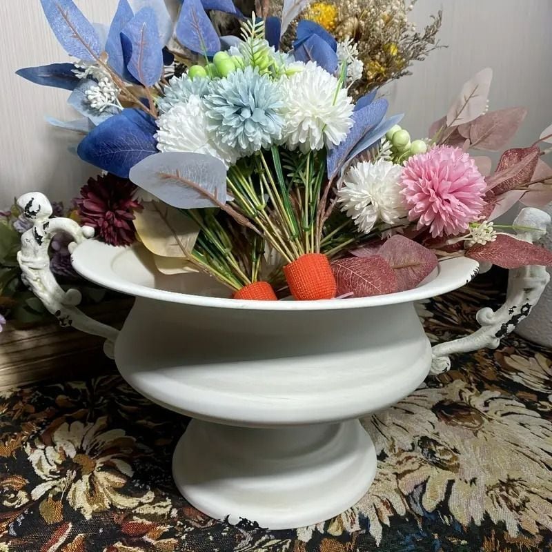 ヴィンテージメタルフラワーベース 大型 フレンチアンティークスタイル