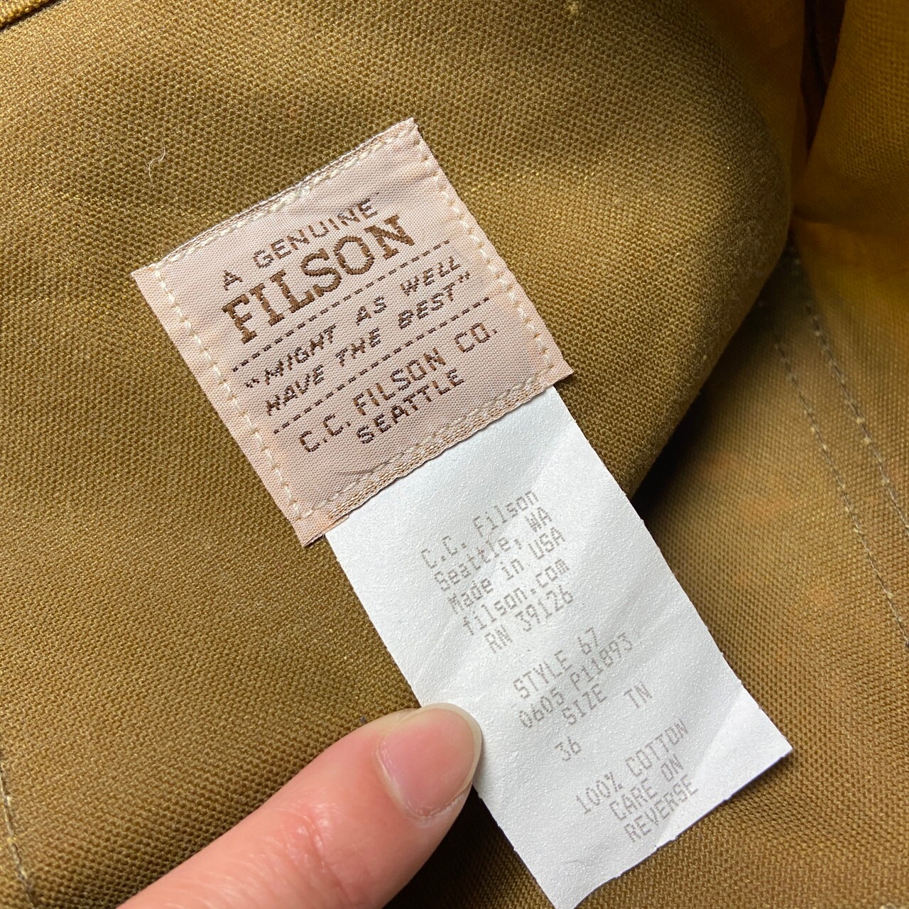 80年代〜 USA製 FILSON フィルソン ティンパンツ ワックスコットン 