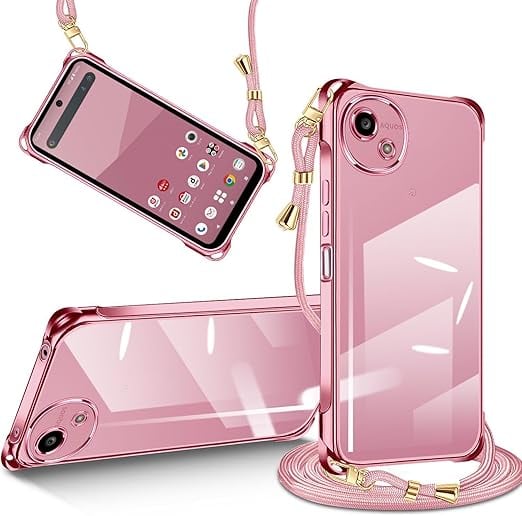 AQUOS Wish 5 用 ケース クリア ショルダー スマホケース アクオス