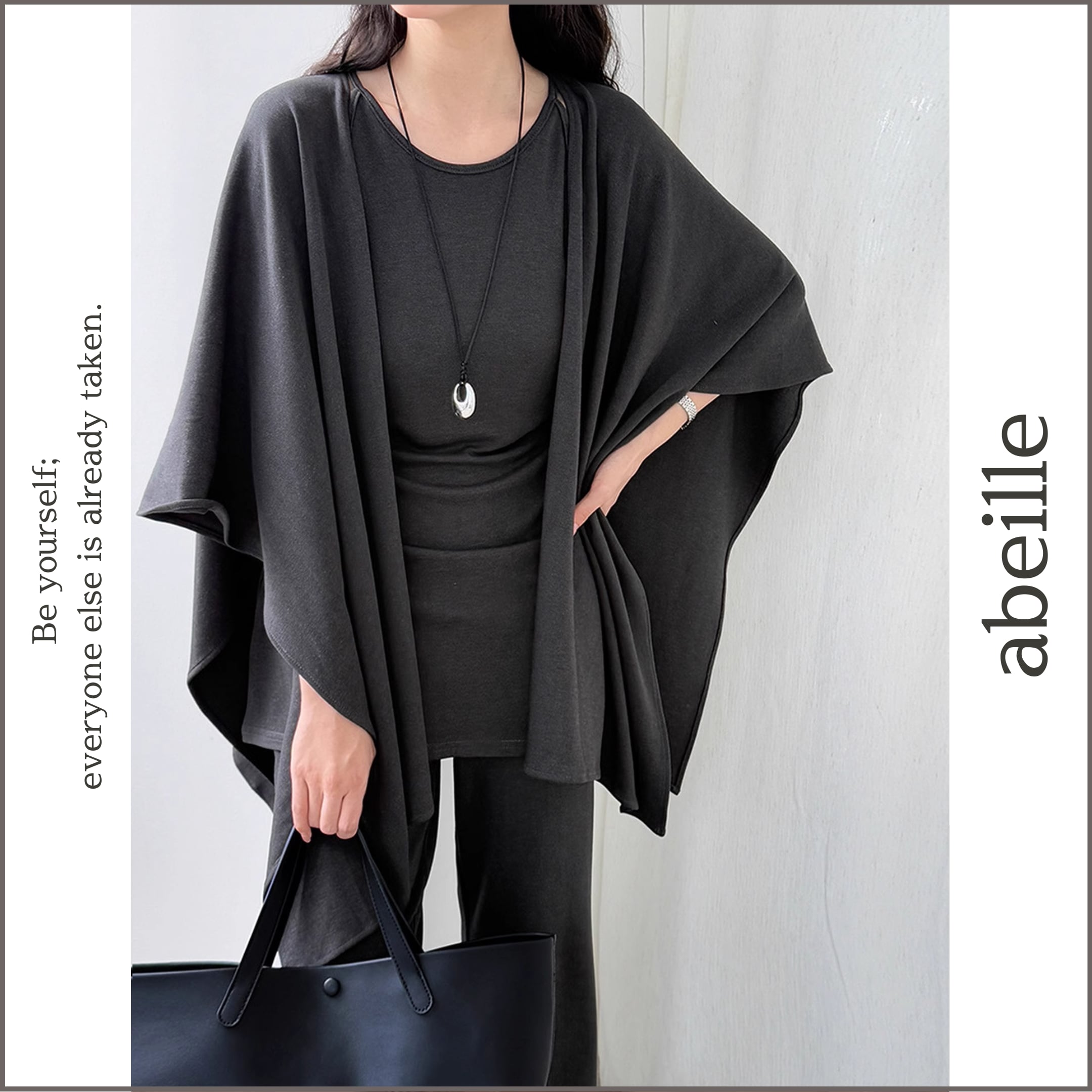 cape & sleeveless top & pants set 13946