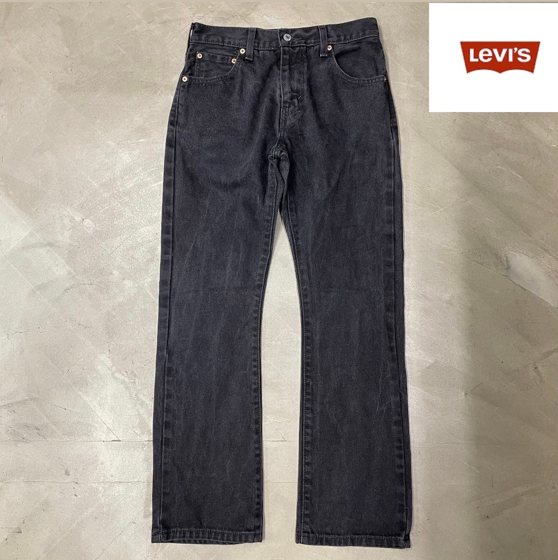 00s Levi's 517 ブラックデニム 後染め フレア ブーツカット