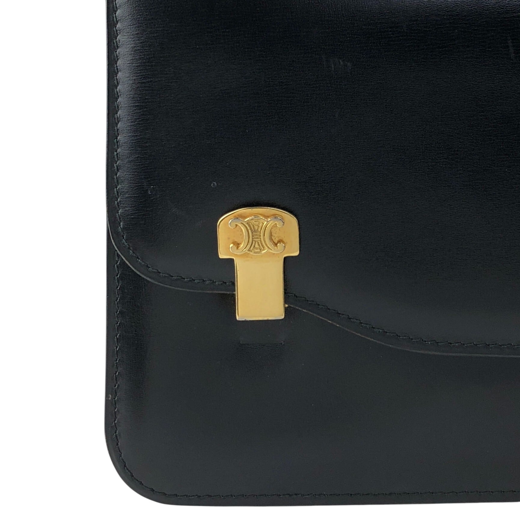 CELINE セリーヌ ショルダーバッグ ブラック トリオンフ レザー