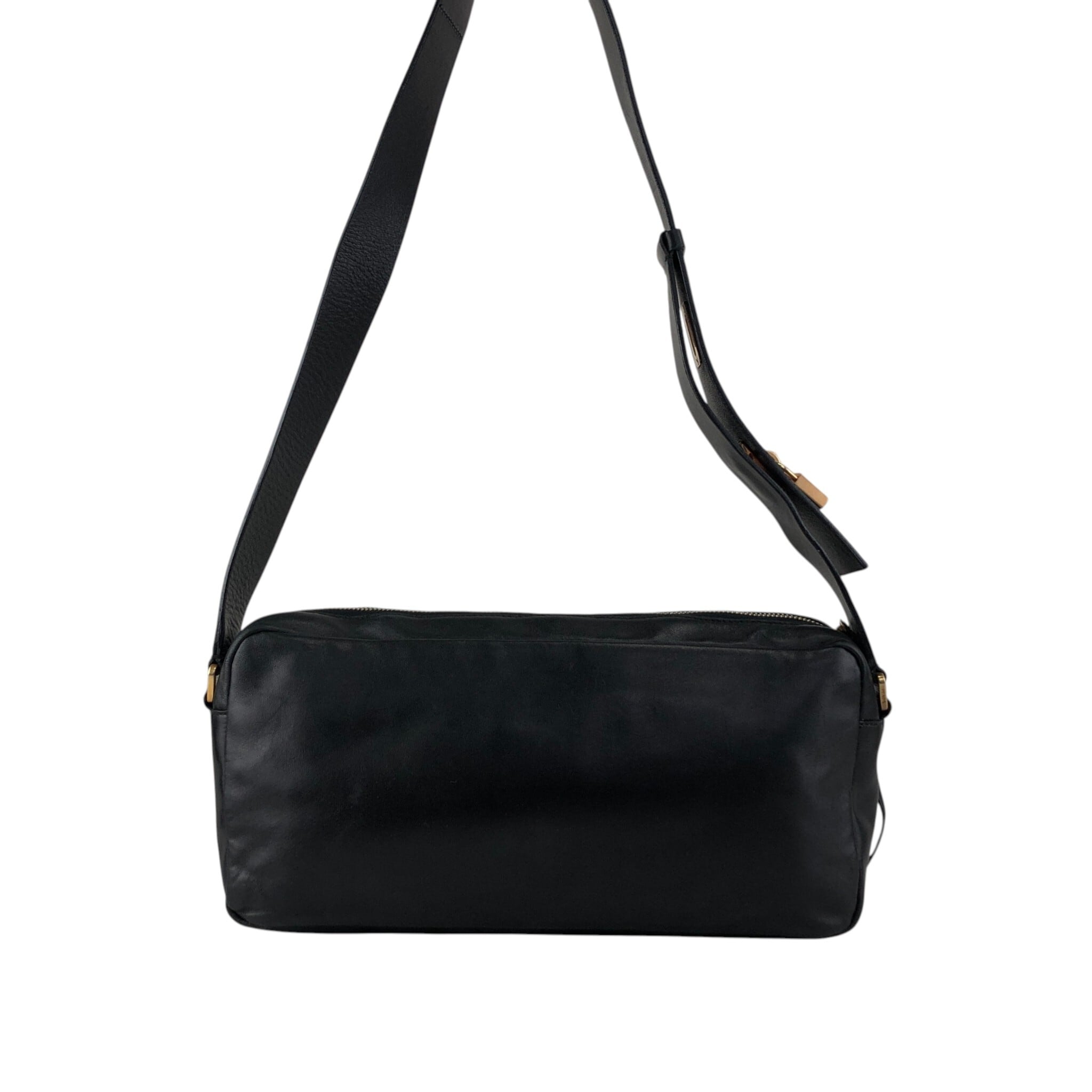 PRADA プラダ ショルダーバッグ ブラック パドロック ナッパレザー