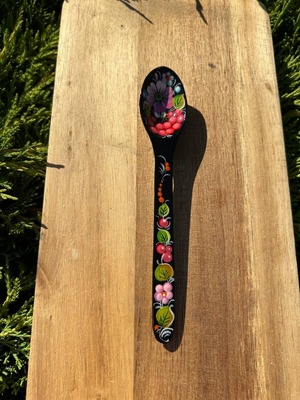 ペトリキフカ塗り　木製スプーン（ホメンコ作) 16cm