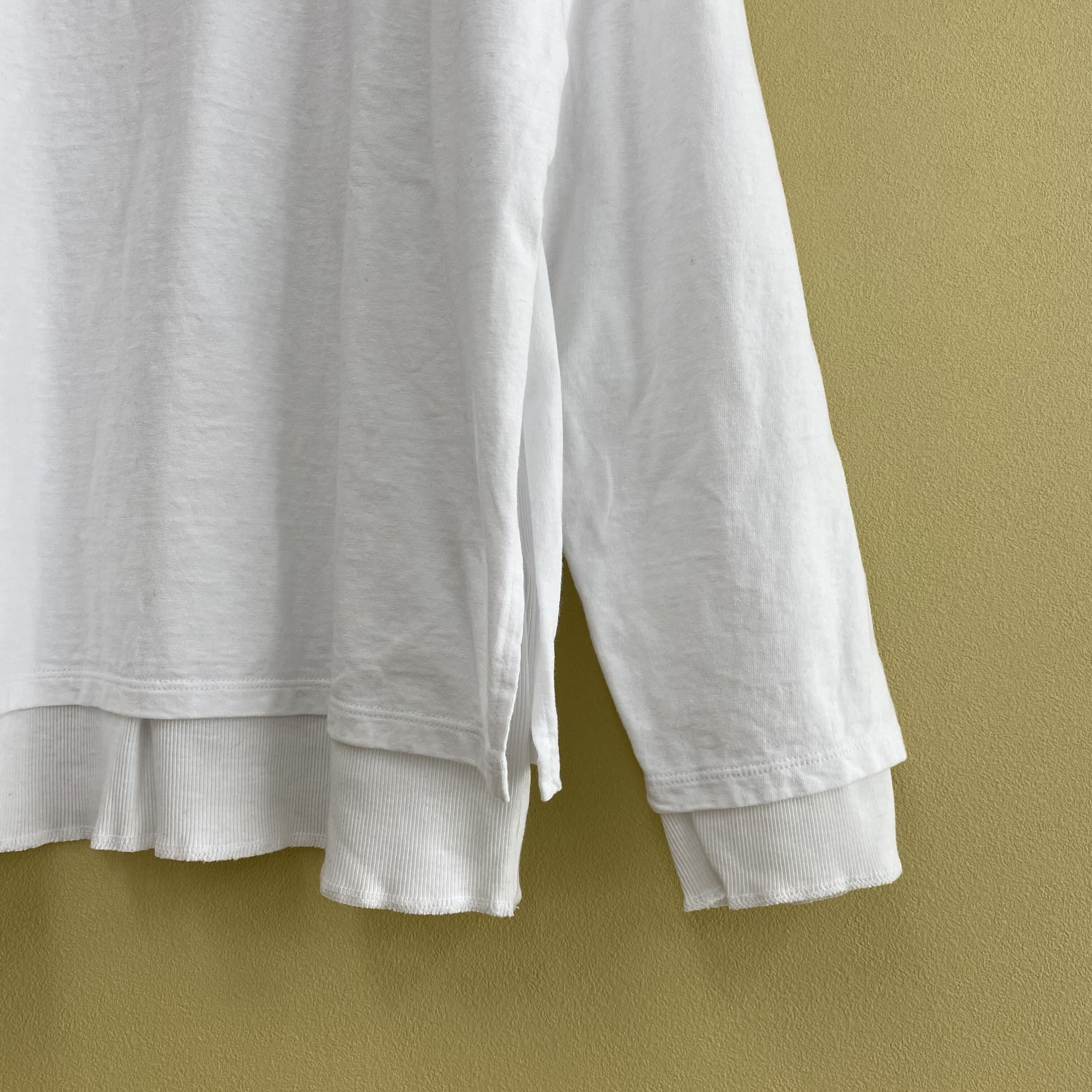 値下げ！MEYAME DOUBLE LONG SLEEVE TEE ホワイト DOUBLE LONG SLEEVE TEE – MEYAME