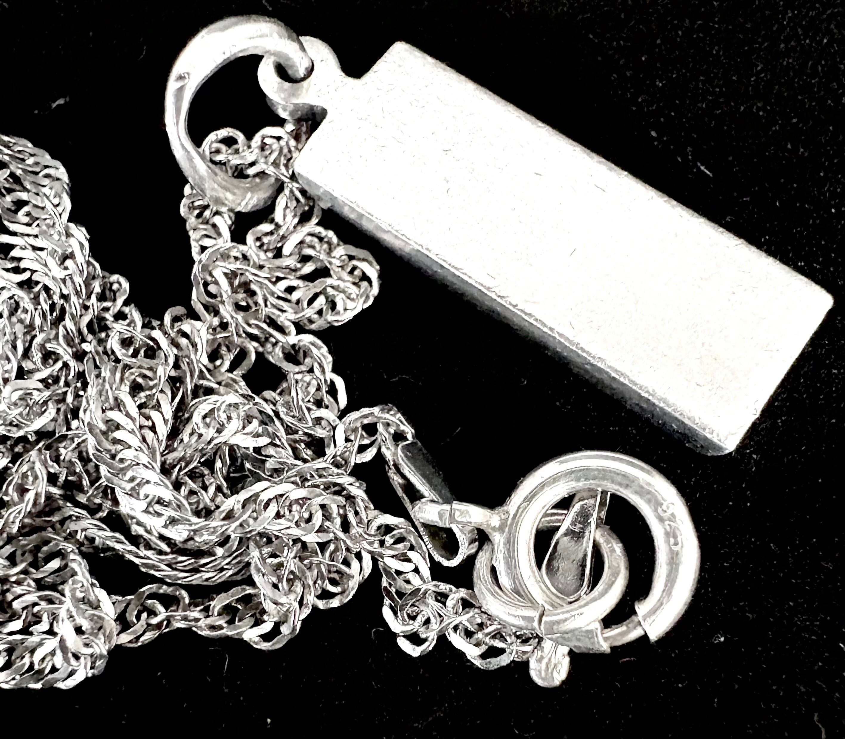 英国ビンテージ インゴット チェーン ネックレス ペンダント/フォブ