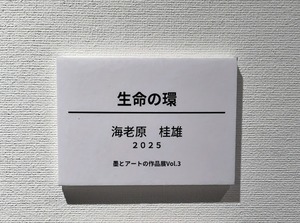生命の環(to Crick and  Watson) ※墨とアートの展覧会vol.3 出展作品
