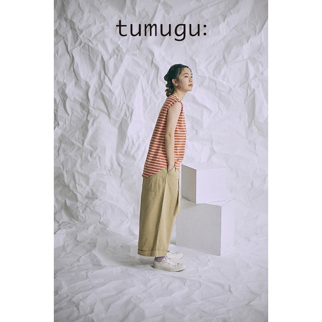 【tumugu:】TC23116-B　裾ラウンドタンクトップ