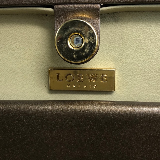 LOEWE ロエベ トートバッグ ブラウン ロゴ レザー vintage ヴィンテージ オールド 2jjh62