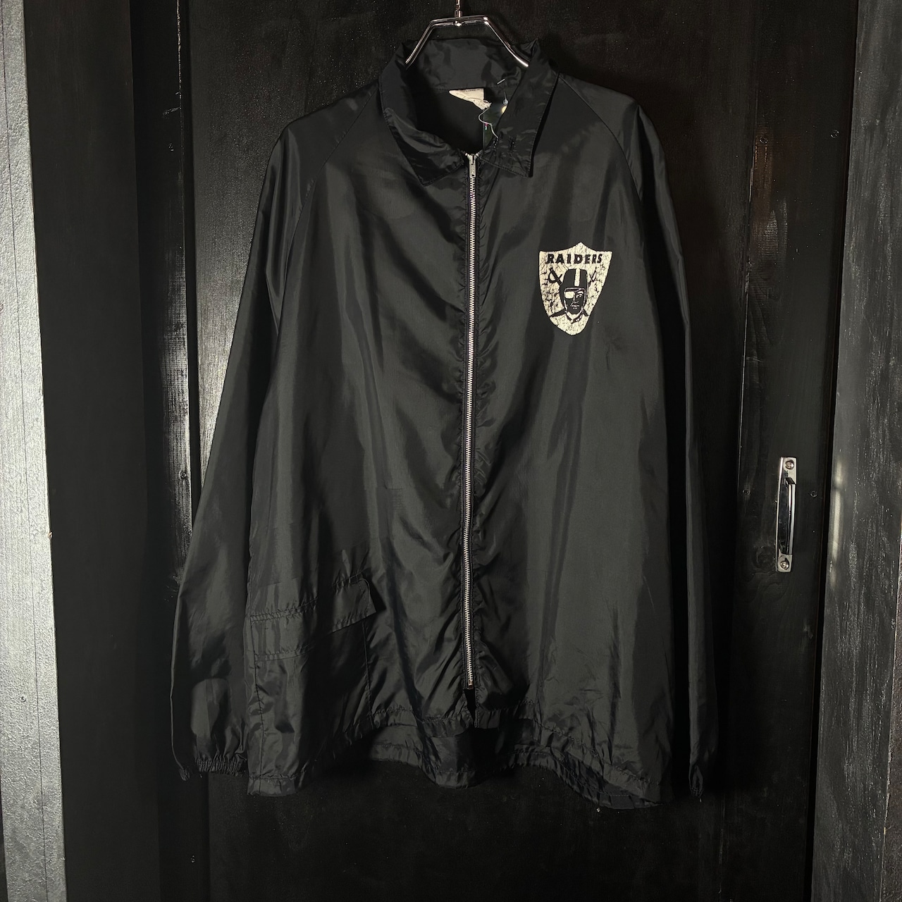 90s NFL RAIDERS ナイロンコーチジャケット ブラック レイダース